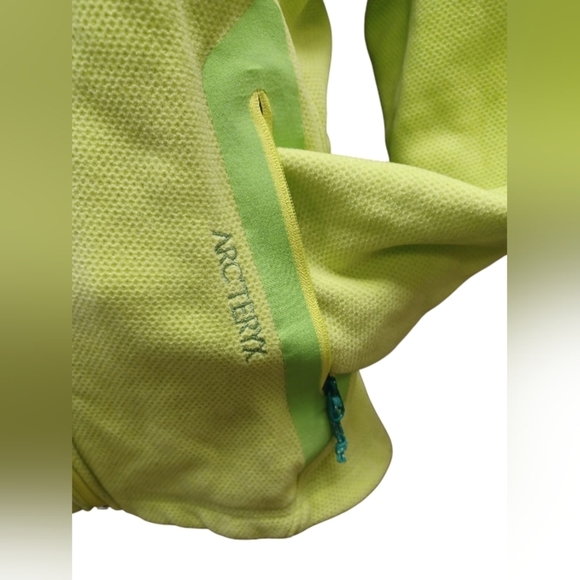 Arc'Teryx EUC Lime Green L/S Fleece Jacket Size Medium - Picture 6 of 10